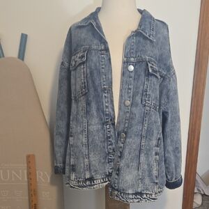 Acid Washed Denim Jean Jacket